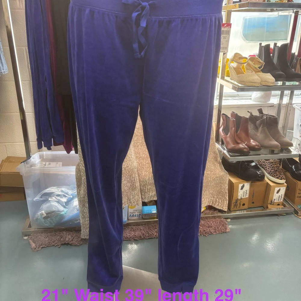 Royal Blue Velvet Pants